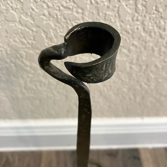 Vintage Wrought Iron Brutalist Style Candlestick Holders - Picture 8 of 10